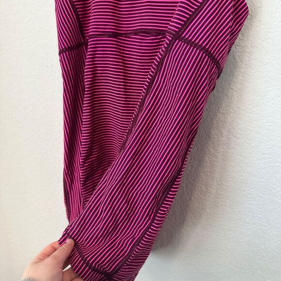 Lululemon Pink Maroon Stripe Racerback Tank Top - Size Small - EUC - Picture 3 of 5